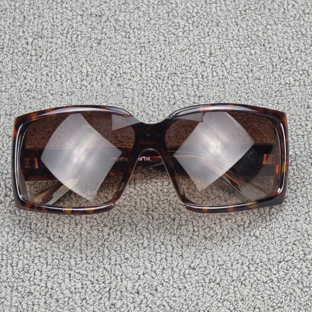 Steve Madden S155 TS Sunglasses Women Brown Tortoise Oversized Square Y2K OS